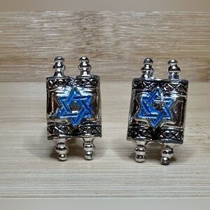 Vintage Jewish Star of David Torah cufflinks